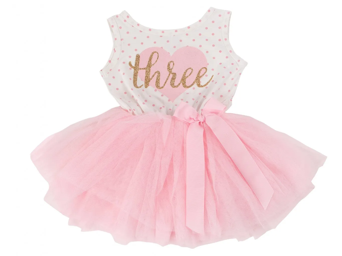 3rd Birthday Dress - Polka Dot (Sleeveless)