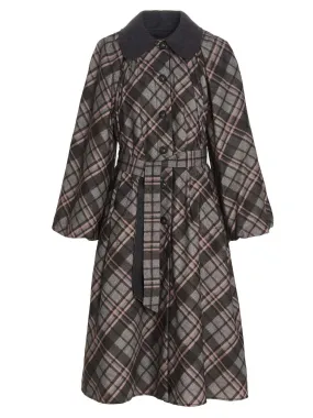 Alberta Ferretti Checked Tie Waist Coat