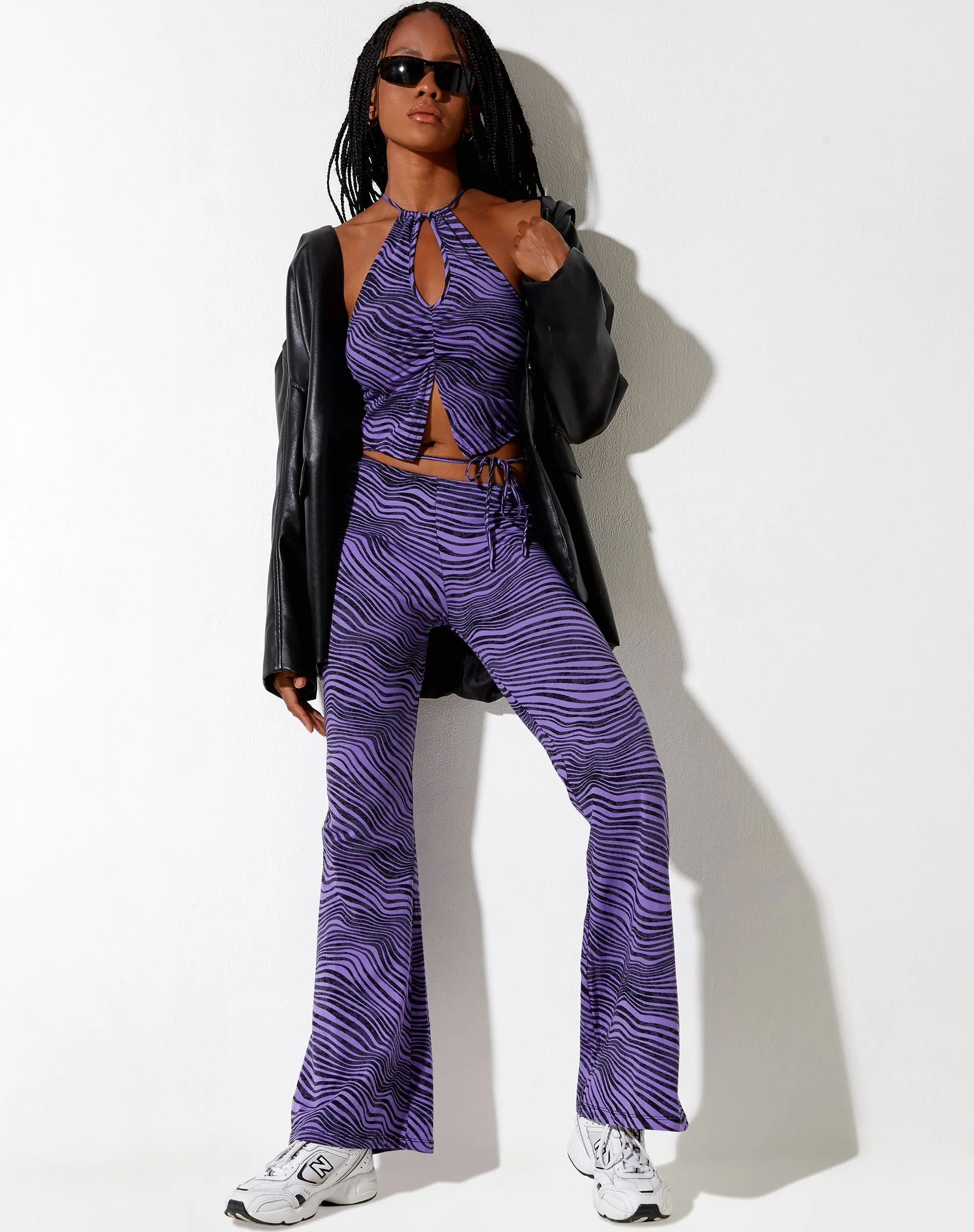 Asmi Crop Top in Desert Terrain Purple