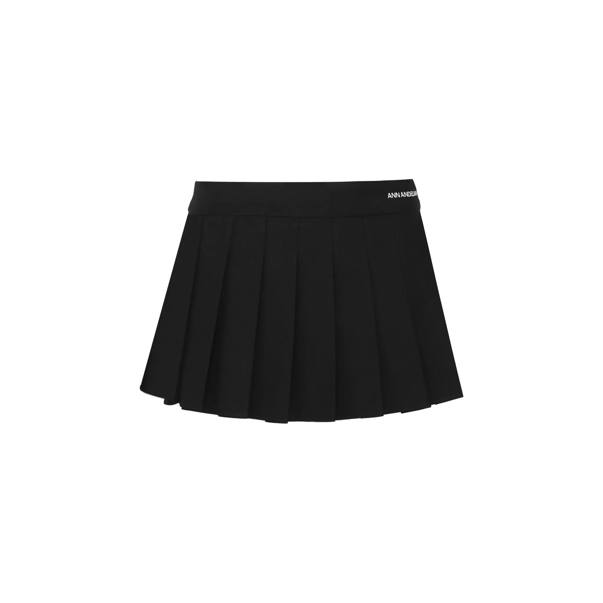 Black Pleated Short Skirt