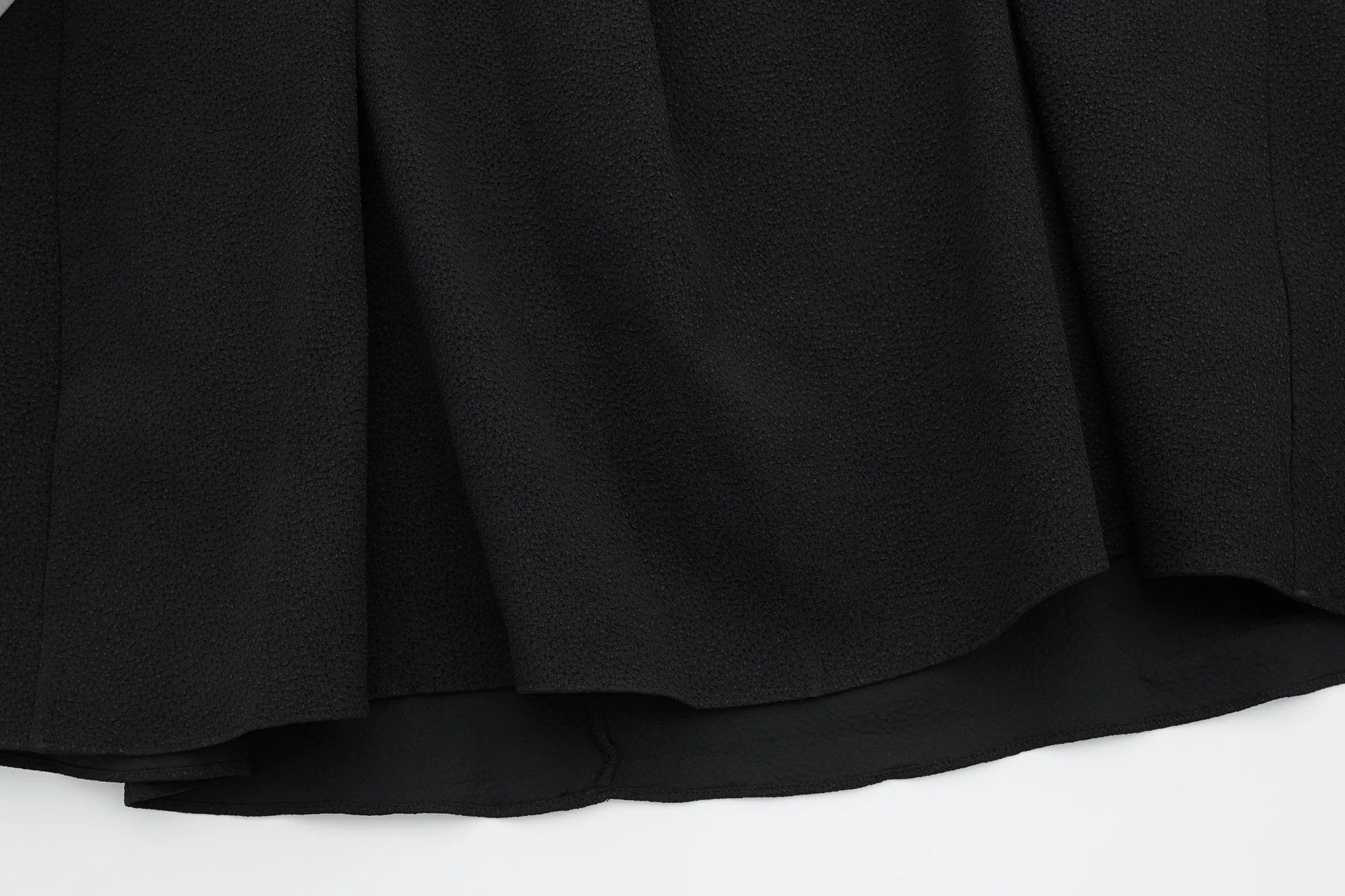 Black Ruffled Pleated Dress