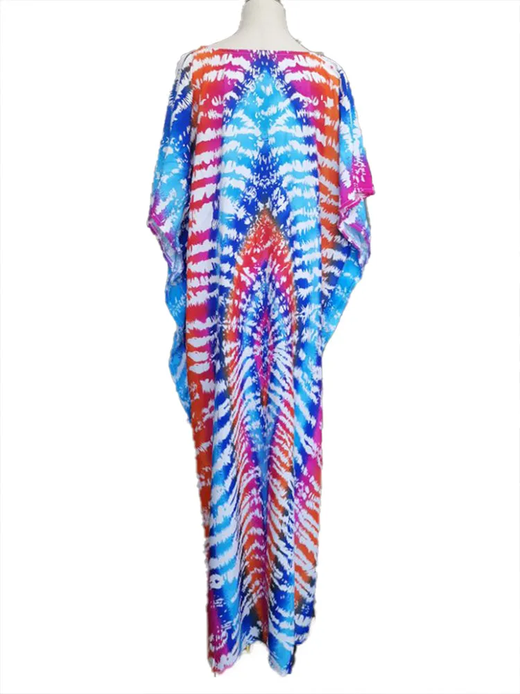 Bohemian Print Beach Style Maxi Dress Robe Cover Ups