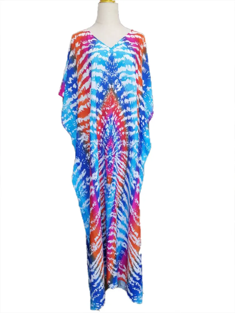 Bohemian Print Beach Style Maxi Dress Robe Cover Ups