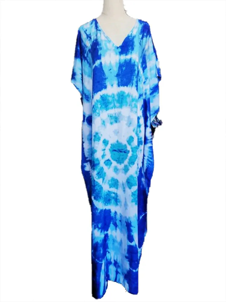 Bohemian Print Beach Style Maxi Dress Robe Cover Ups