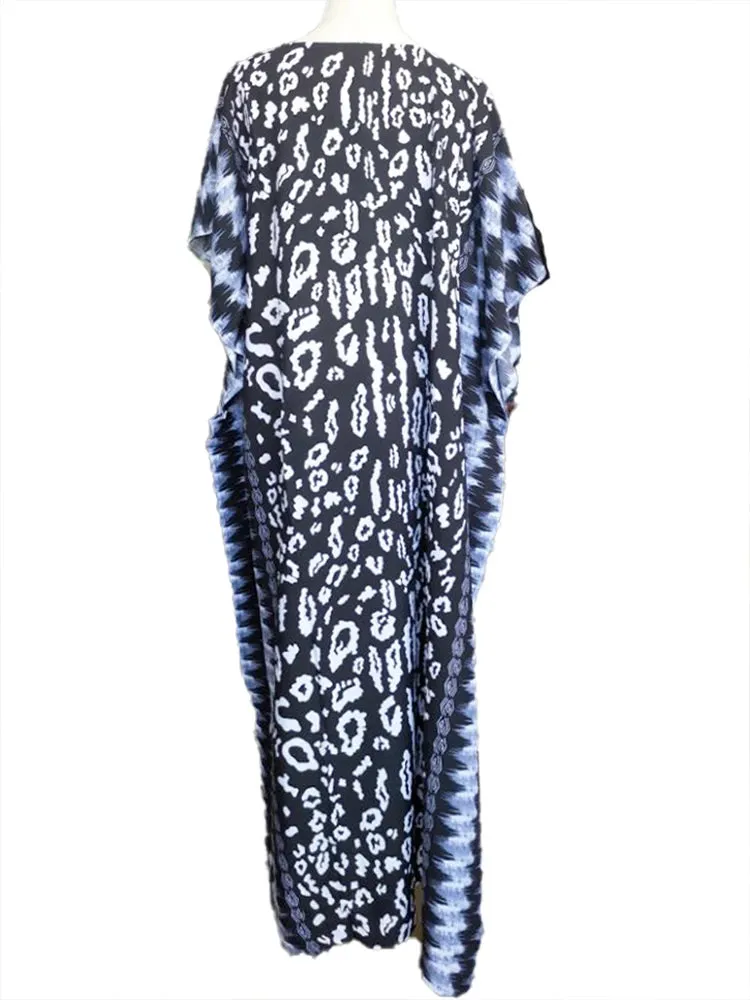 Bohemian Print Beach Style Maxi Dress Robe Cover Ups