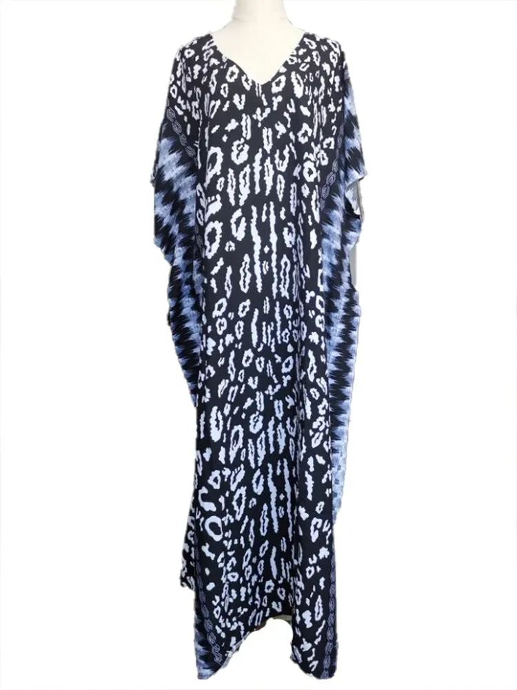 Bohemian Print Beach Style Maxi Dress Robe Cover Ups