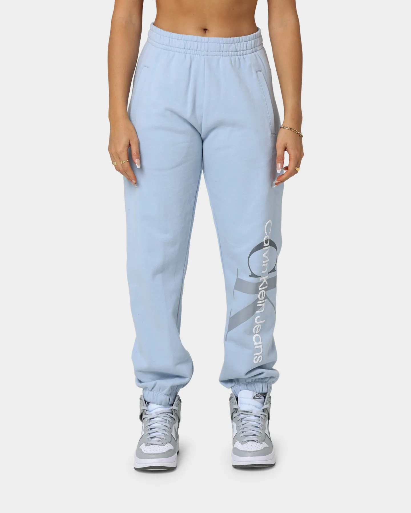 Calvin Klein Women's 2Tone Monogram Joggers Bayshore Blue