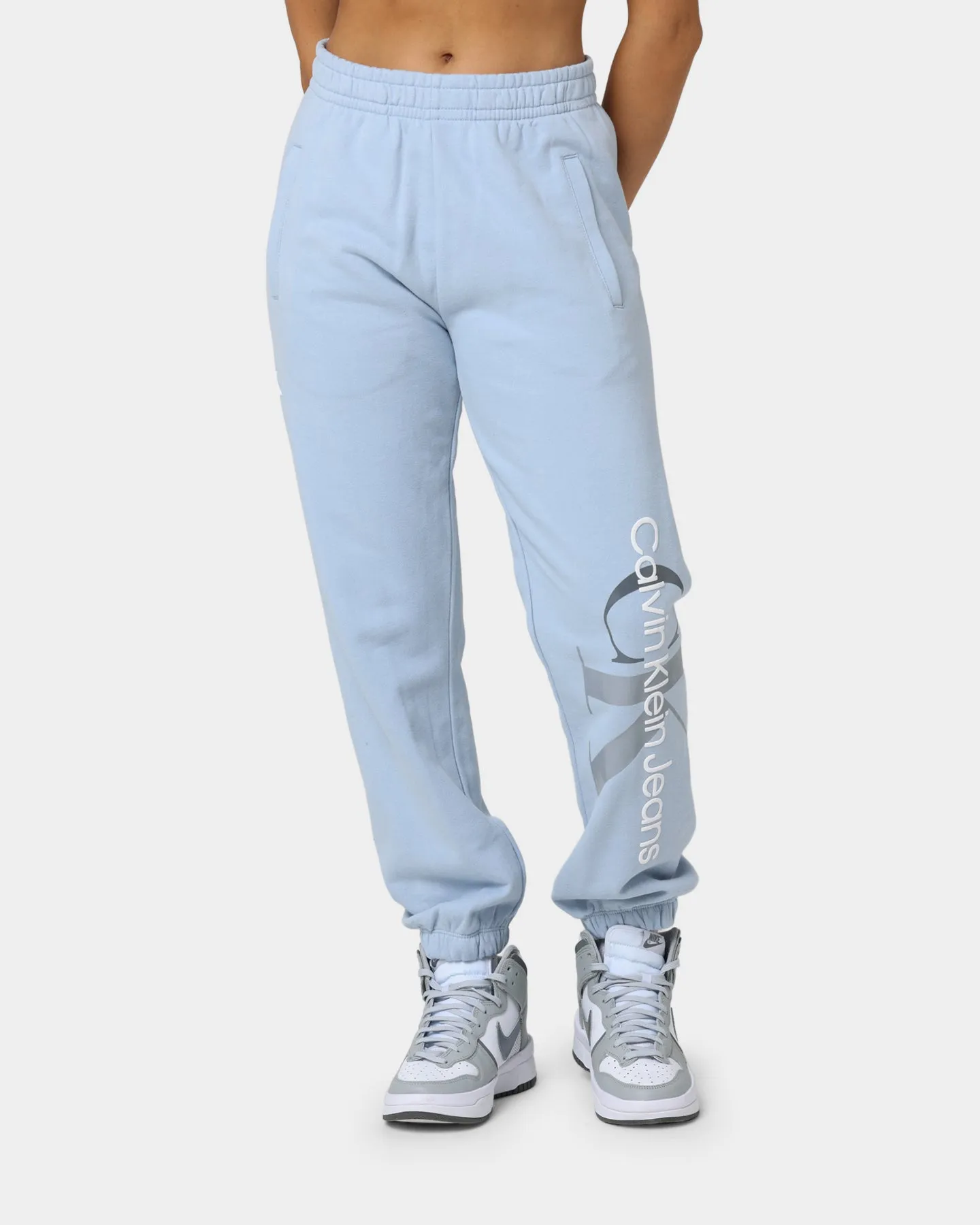 Calvin Klein Women's 2Tone Monogram Joggers Bayshore Blue