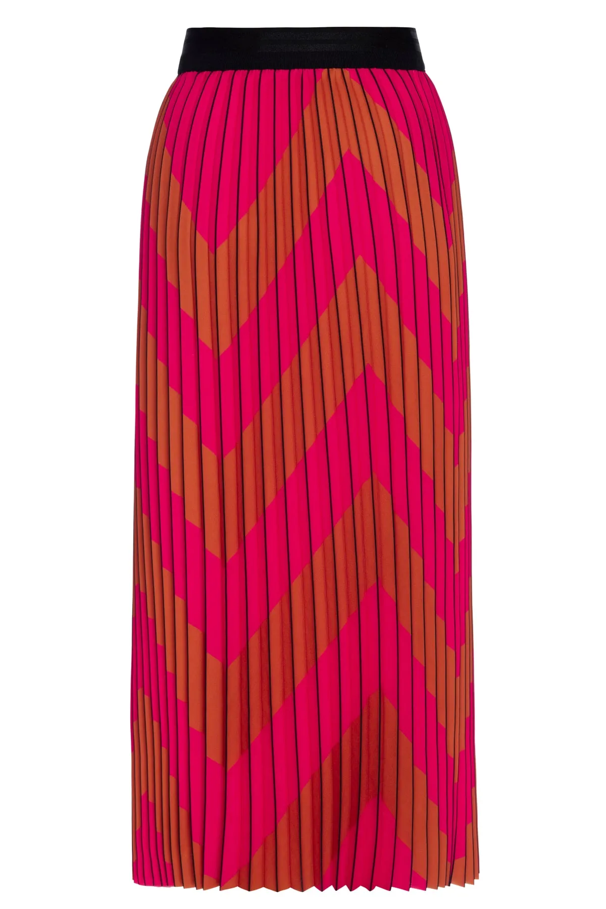 Chevron Pleated Skirt