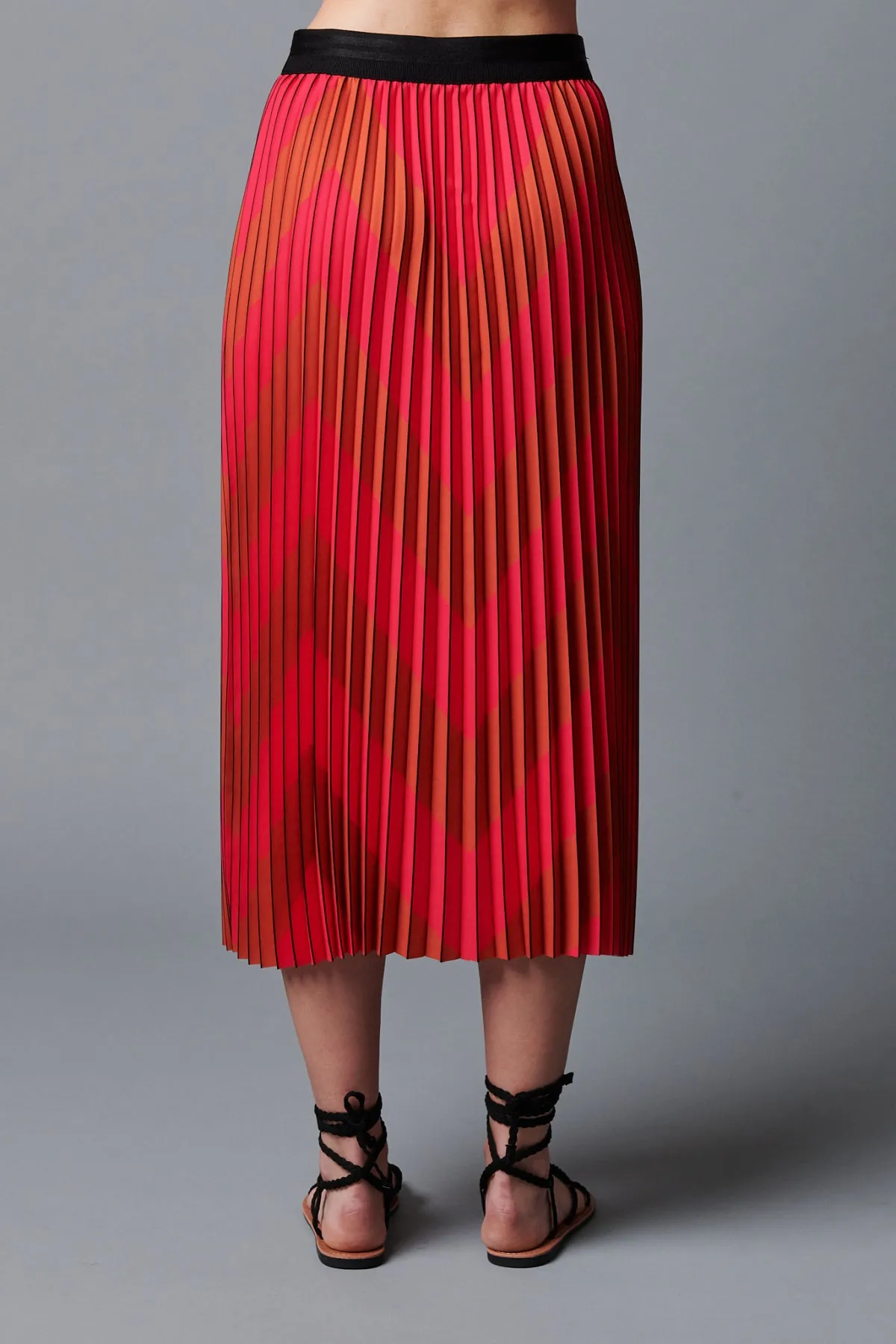 Chevron Pleated Skirt