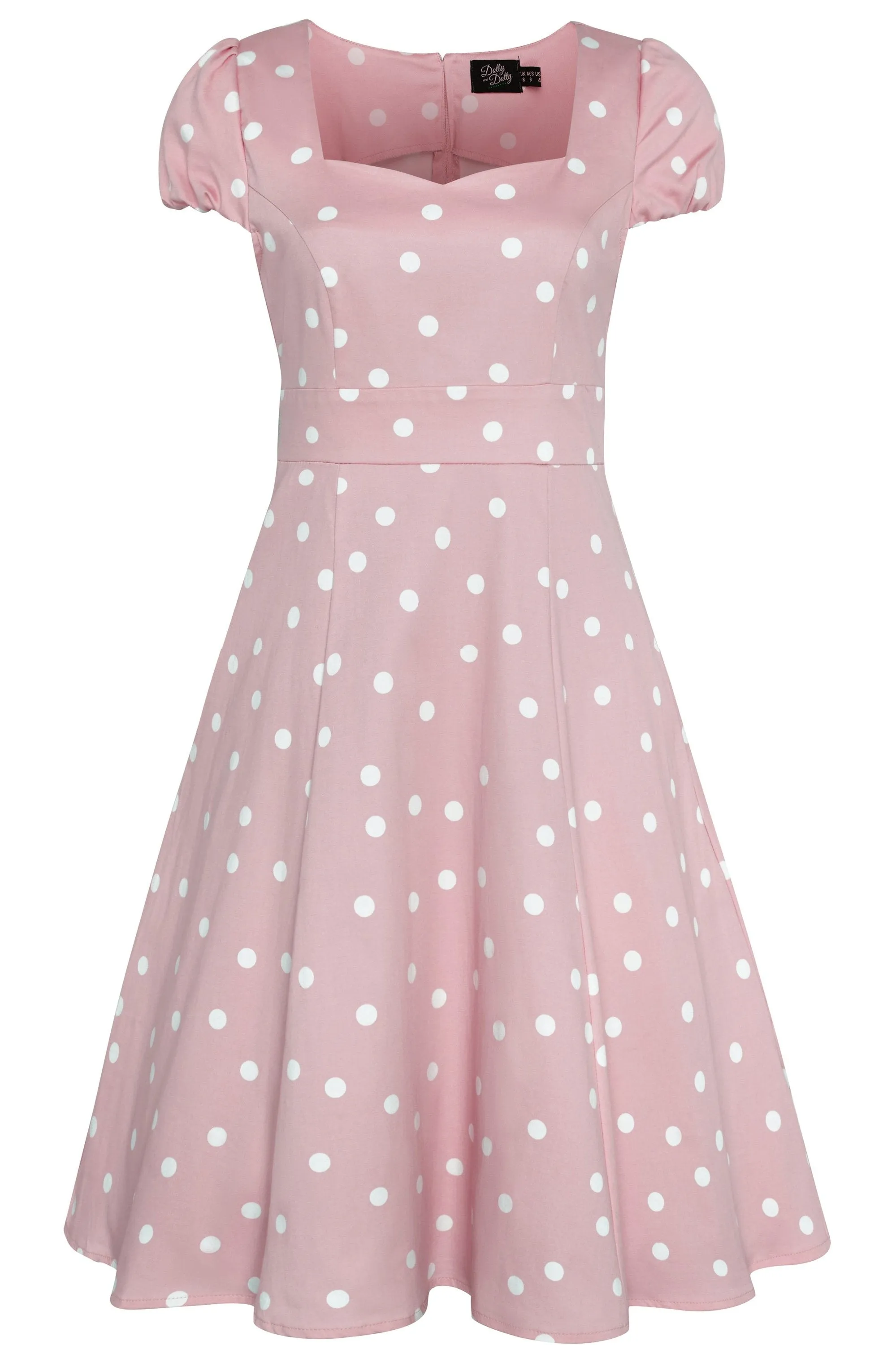 Claudia Pink Polka Dot Skater Dress