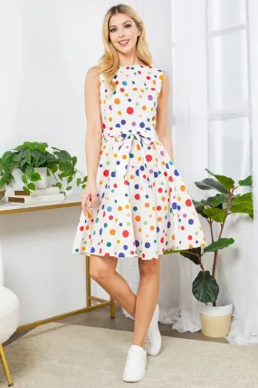 Colorful Polka Dot Dress