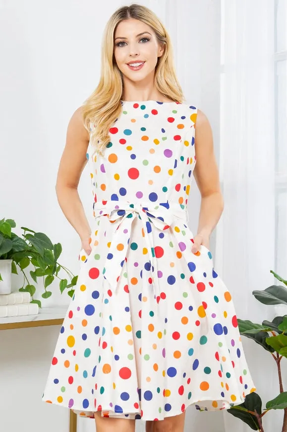 Colorful Polka Dot Dress