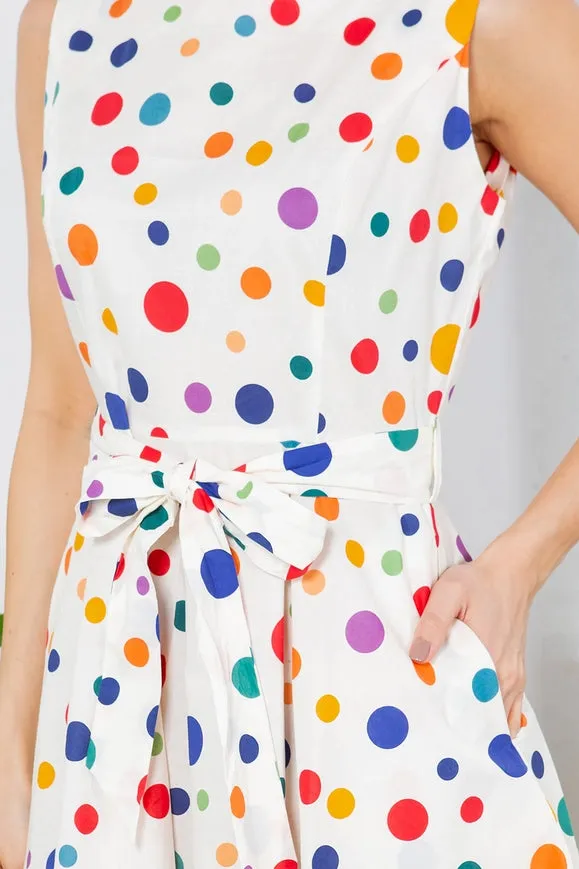 Colorful Polka Dot Dress