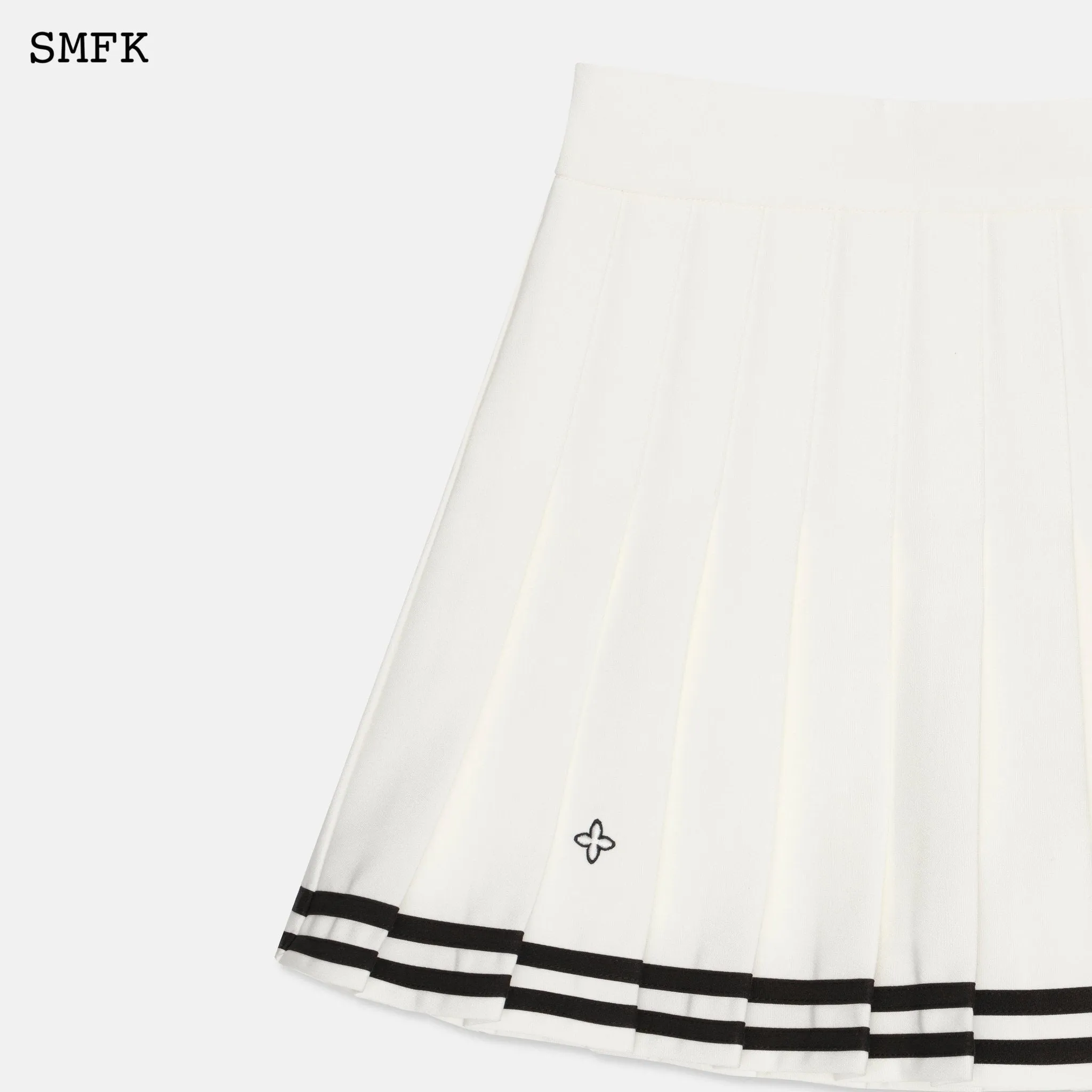 Compass Academy White Pleated Skirt