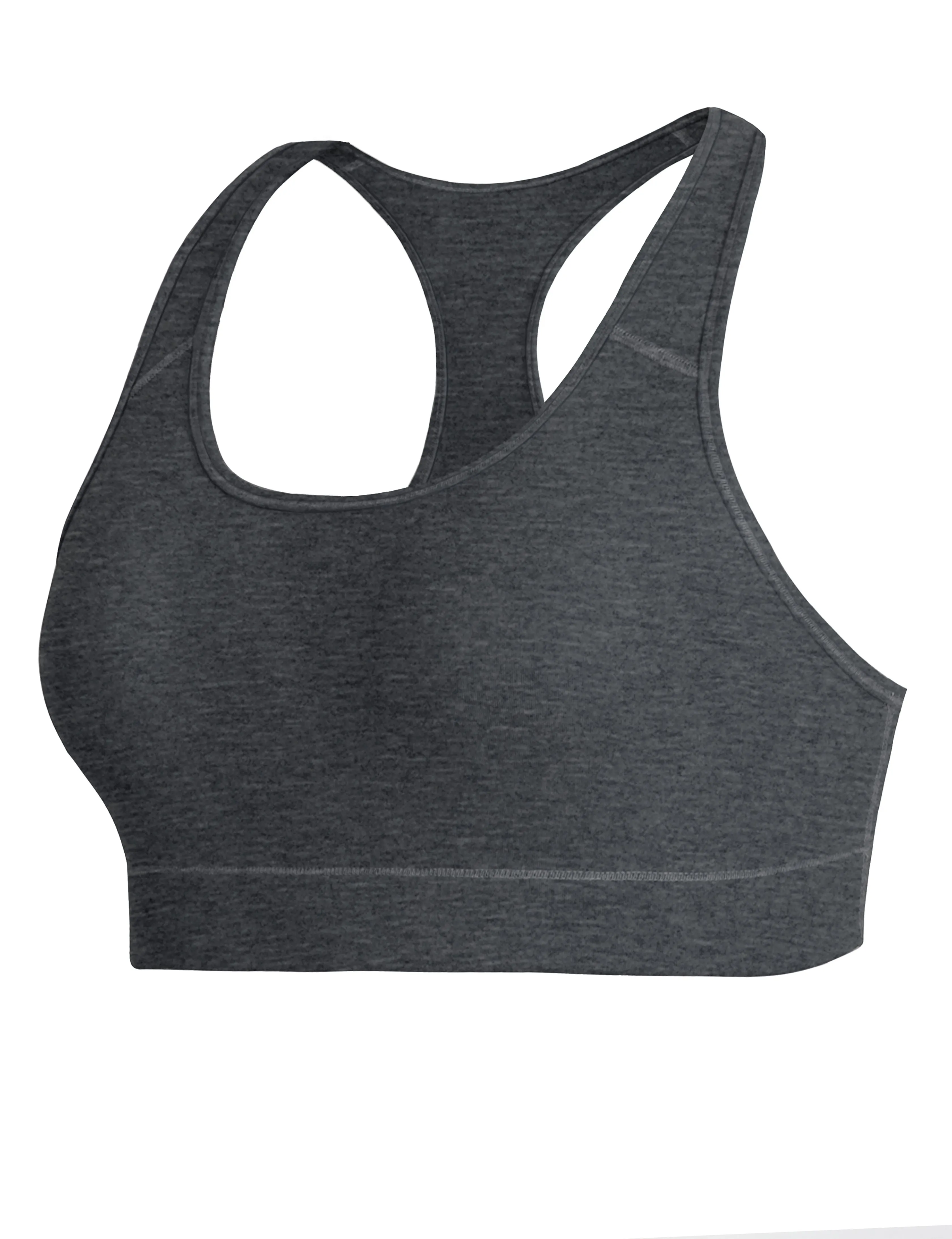 Compression Racerback Sports Bras heathercharcoal_Golf