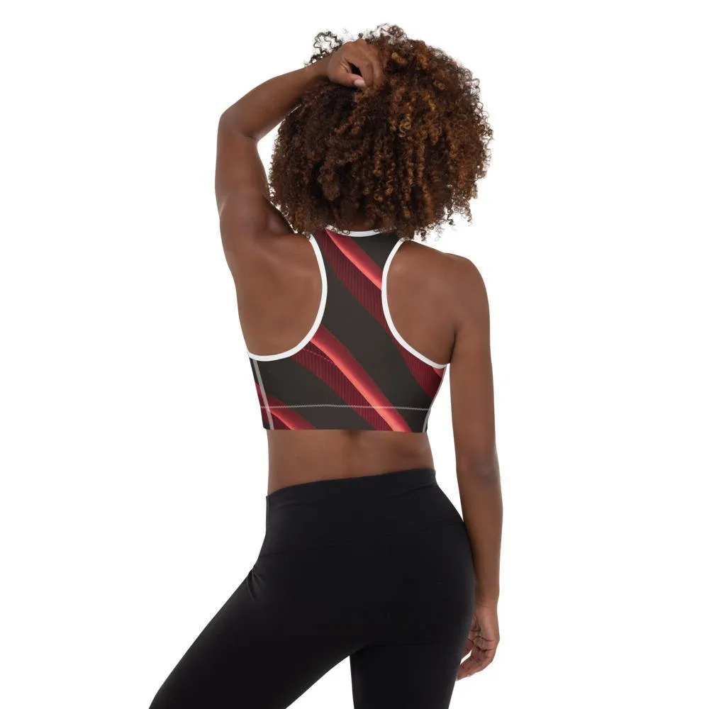 Crimson Padded Sports Bra