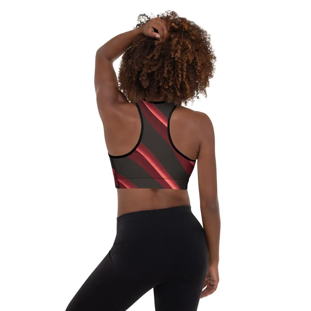 Crimson Padded Sports Bra