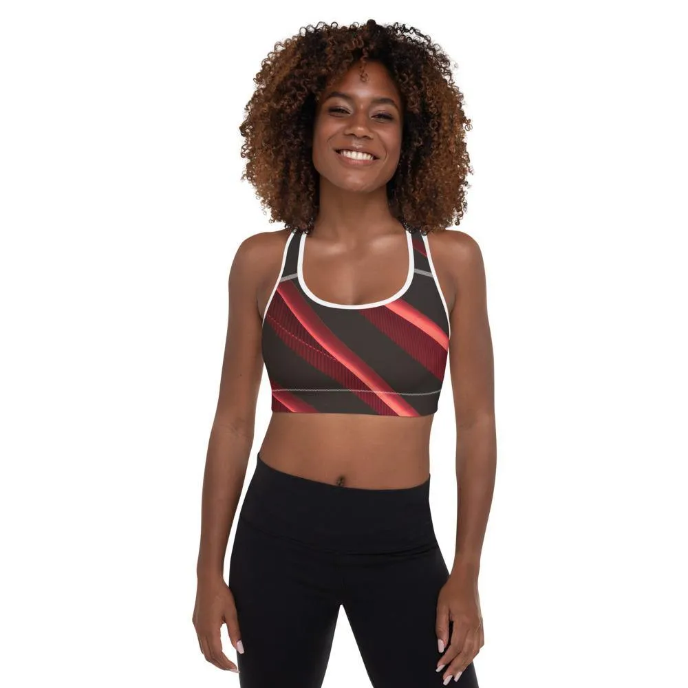 Crimson Padded Sports Bra