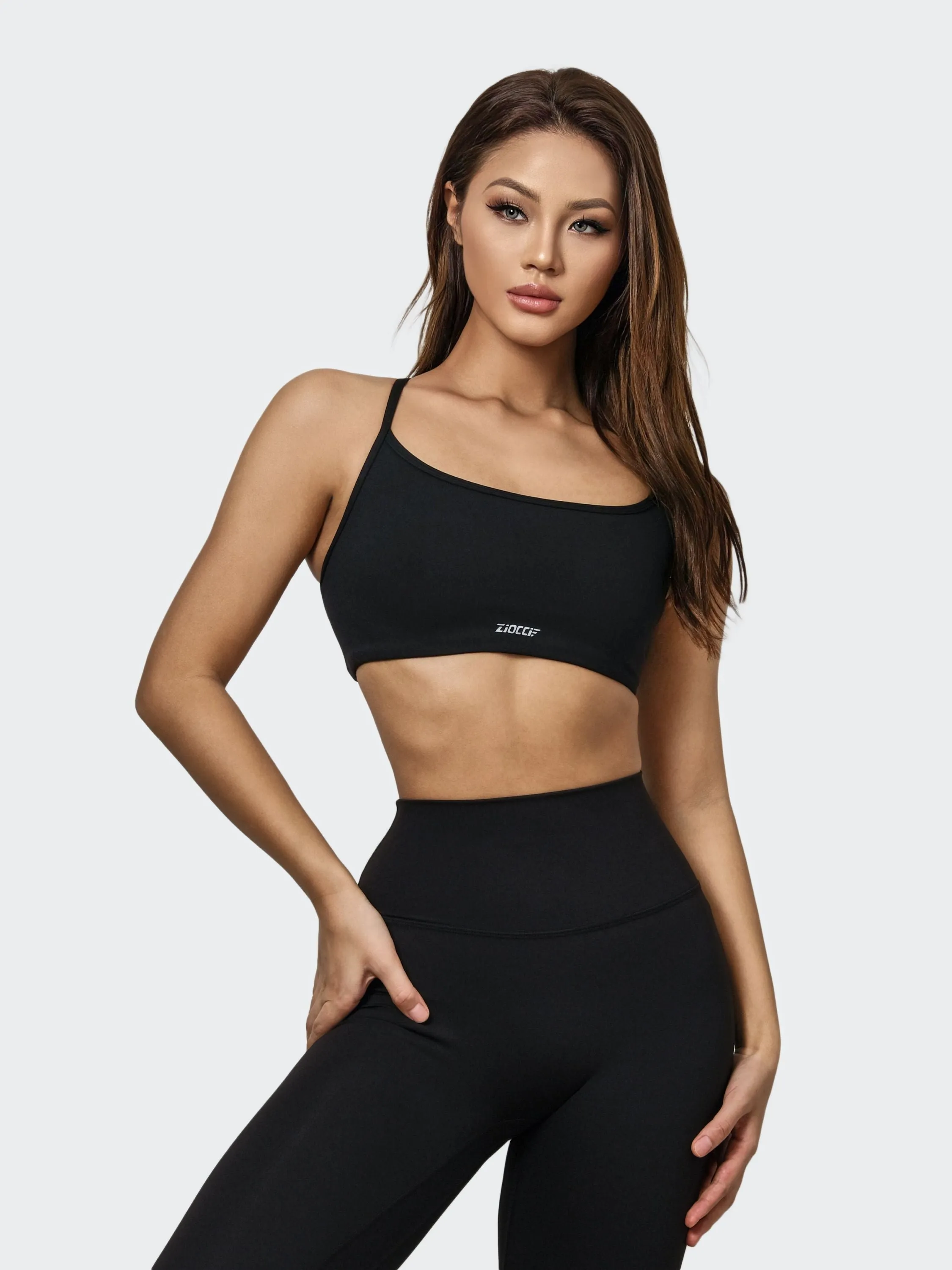 Crossover Open Back Sports Bra