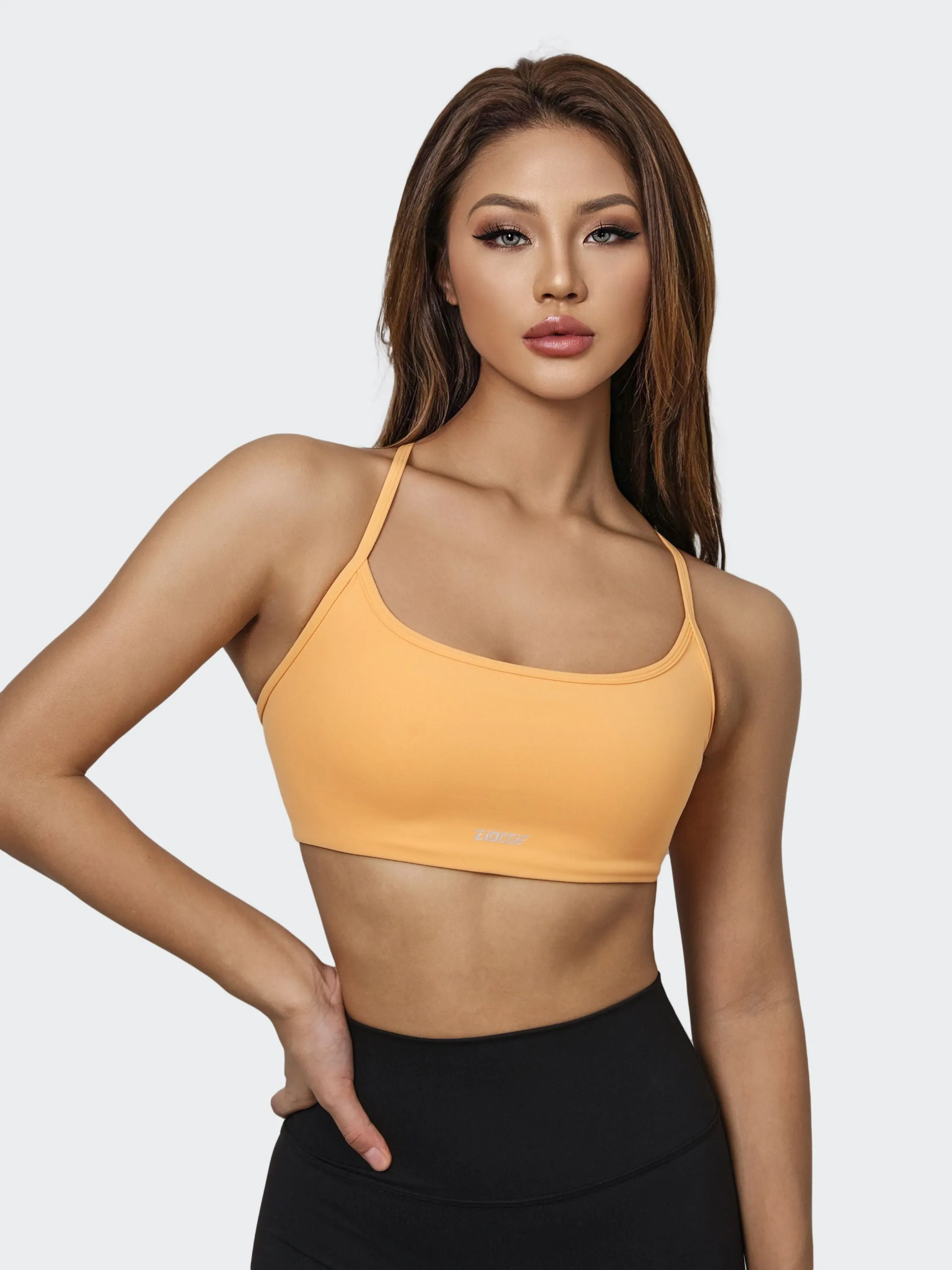 Crossover Open Back Sports Bra