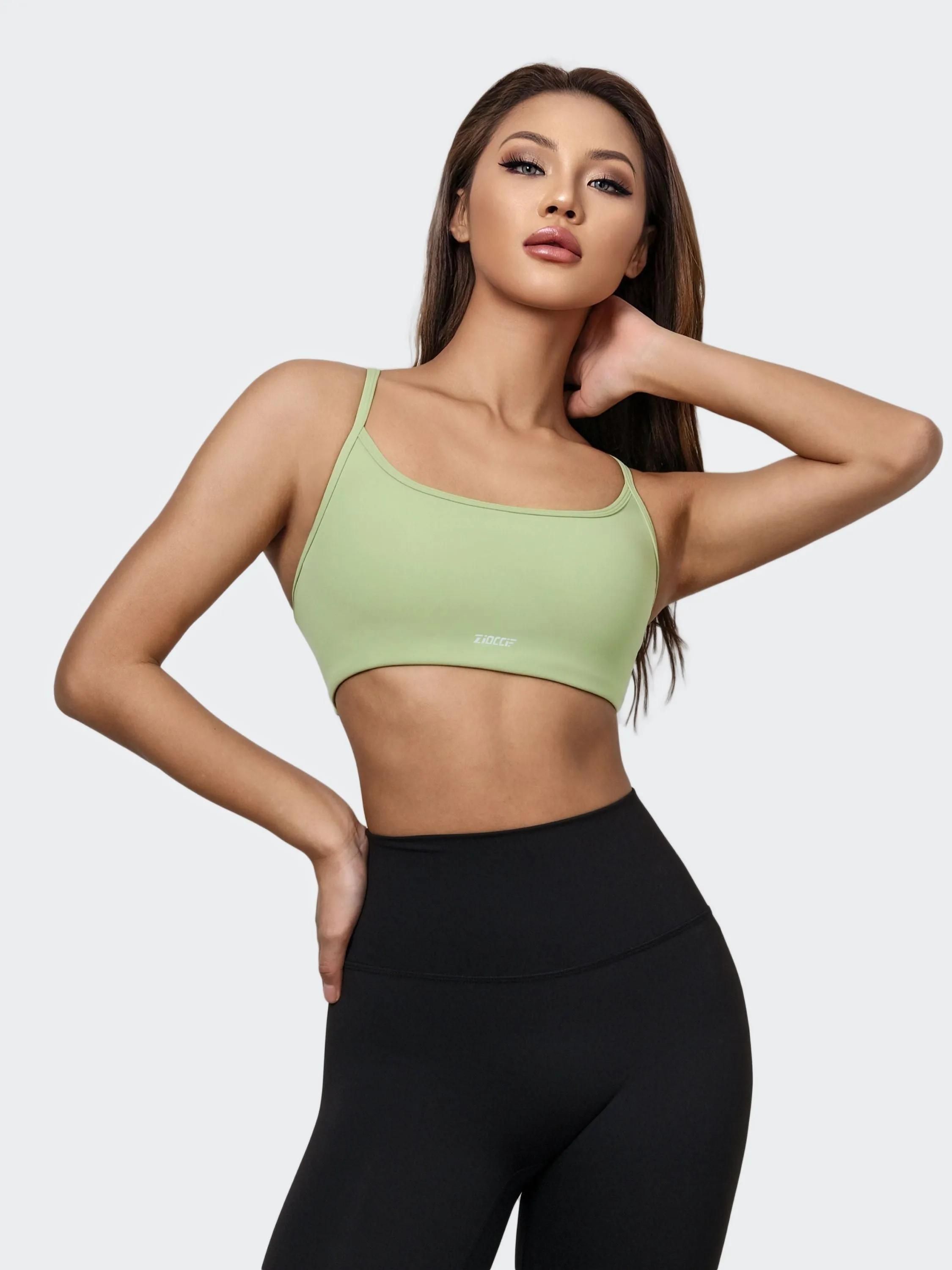 Crossover Open Back Sports Bra