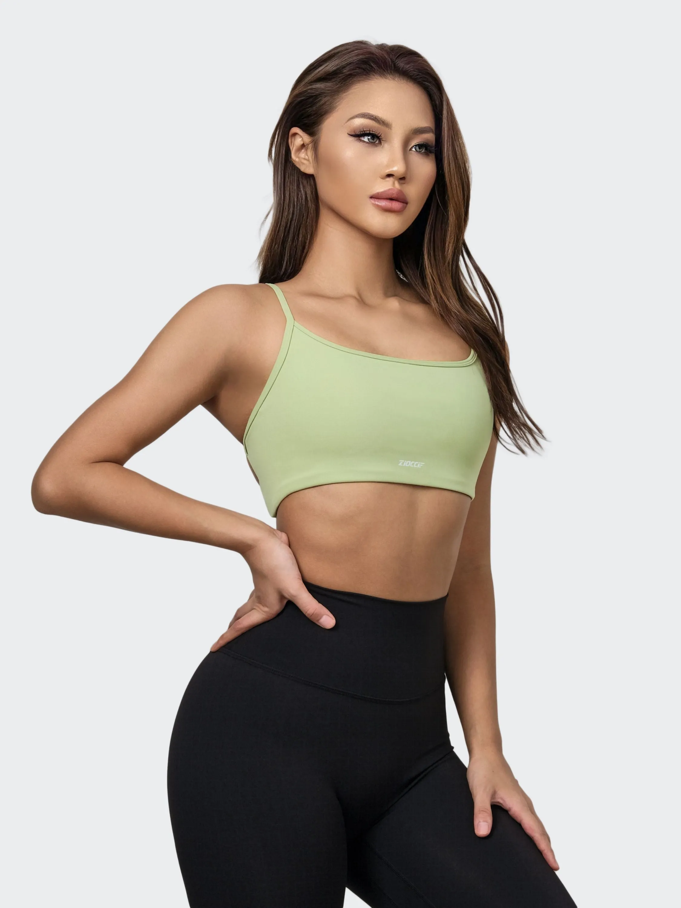 Crossover Open Back Sports Bra