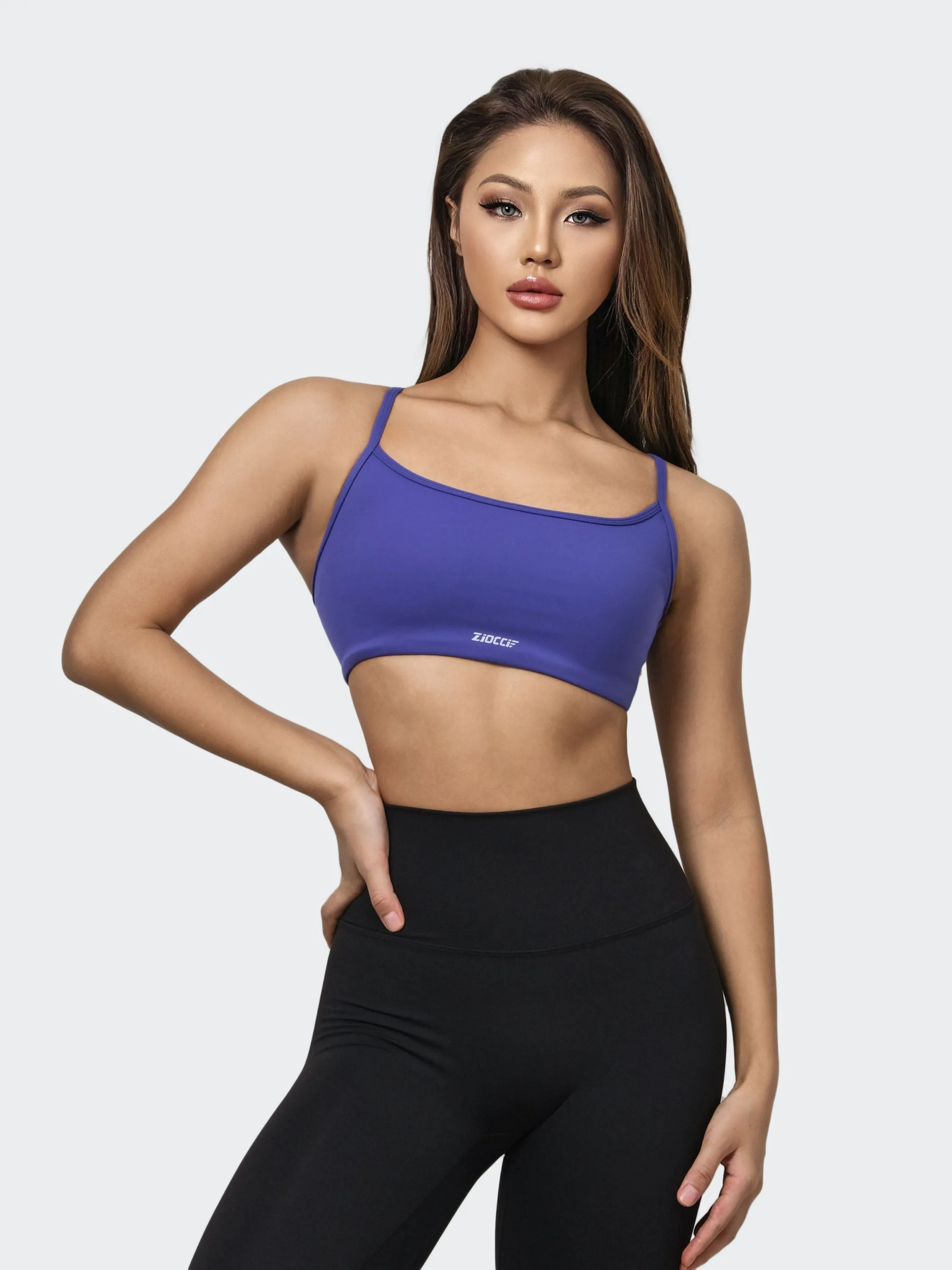 Crossover Open Back Sports Bra