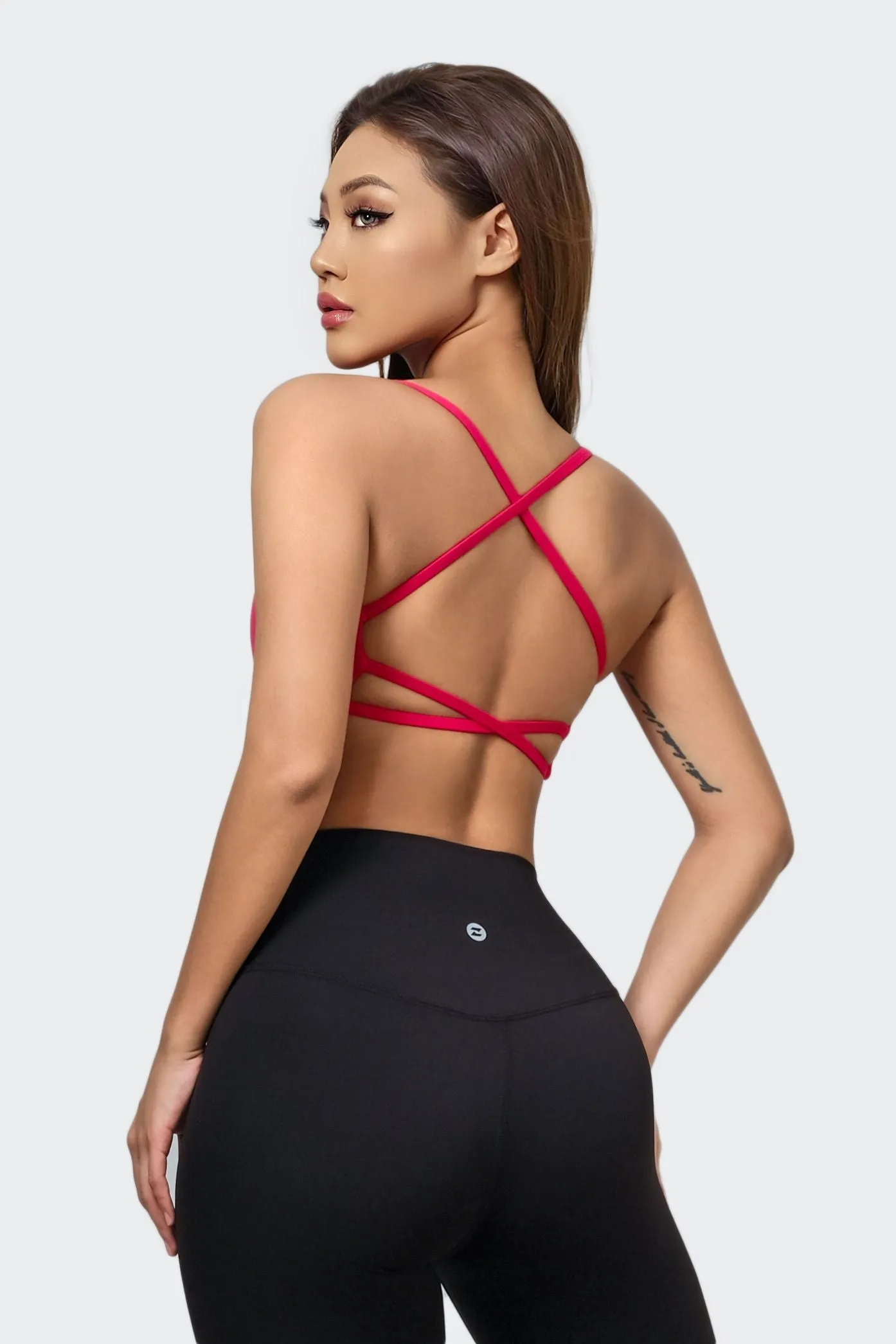 Crossover Open Back Sports Bra