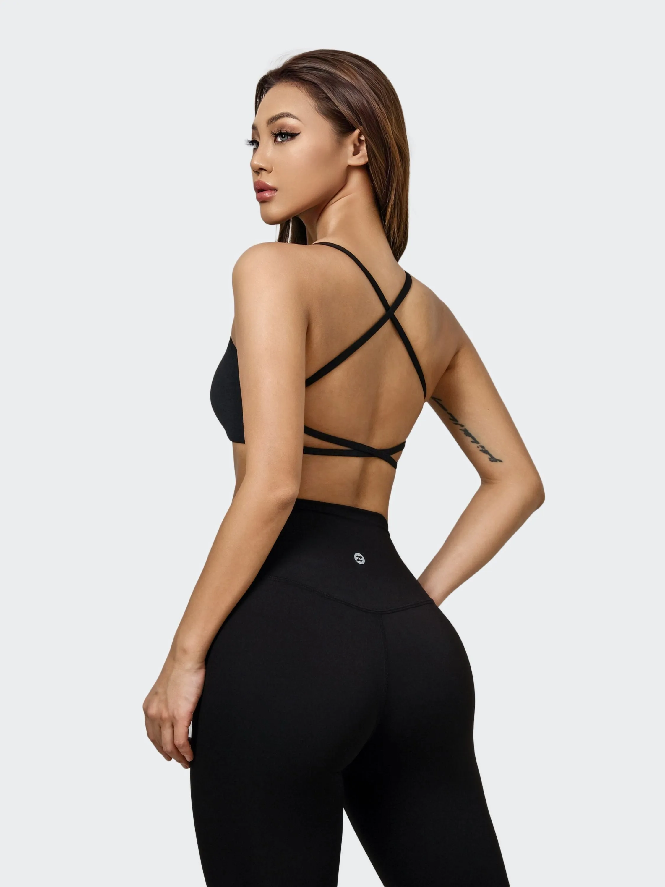 Crossover Open Back Sports Bra