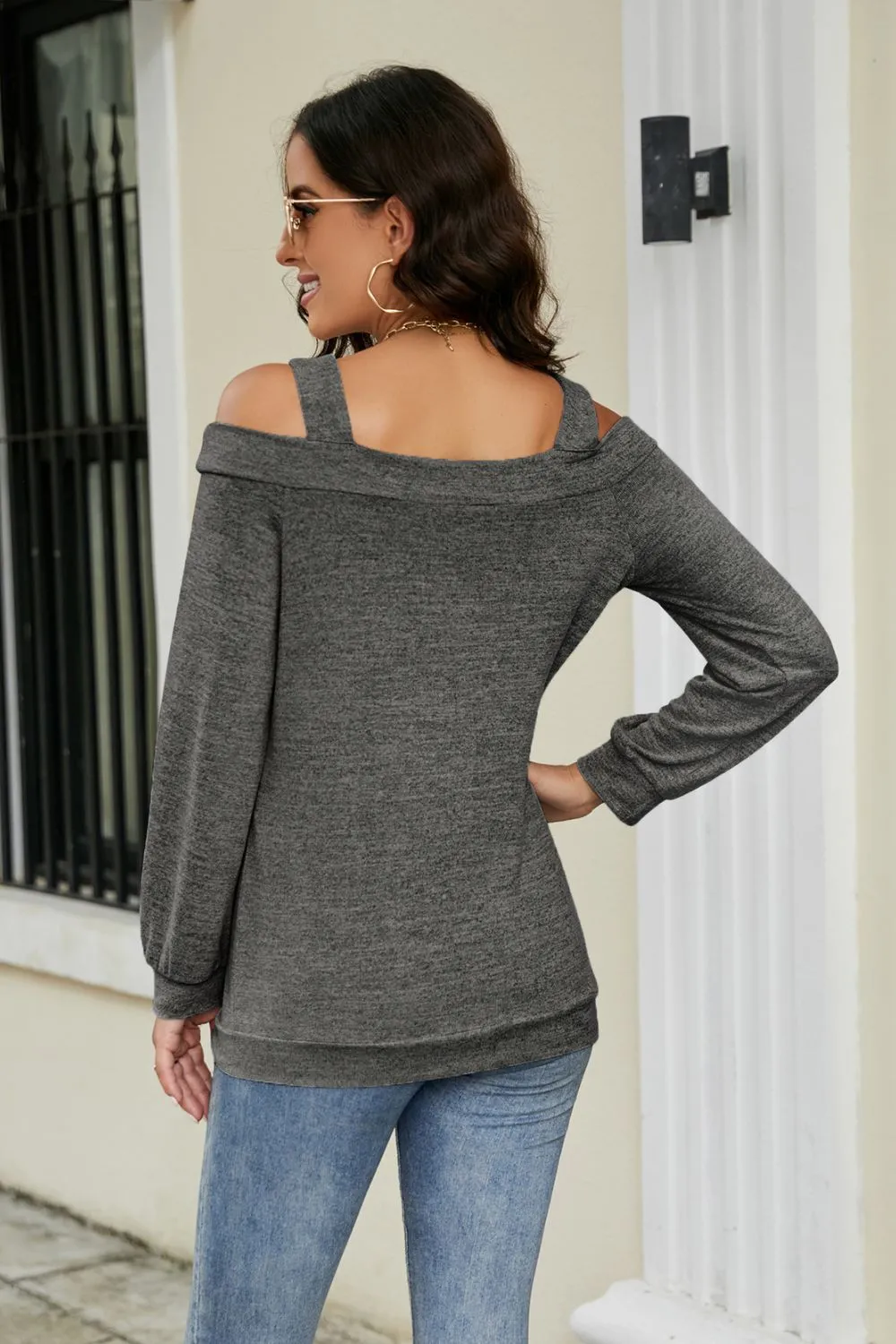 Cutout Cold-Shoulder Top