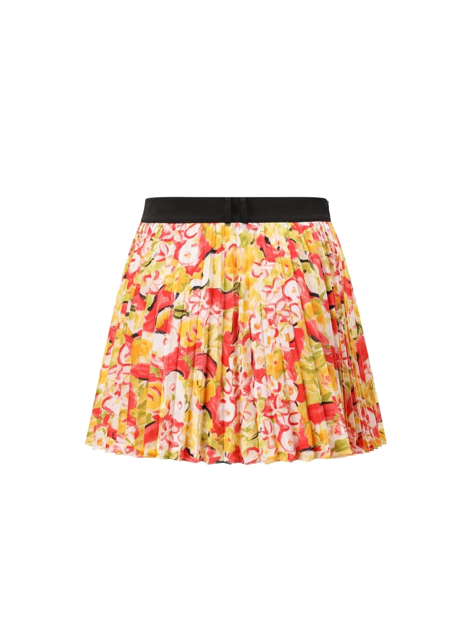 Dopamine Contrast Pleated Skirt