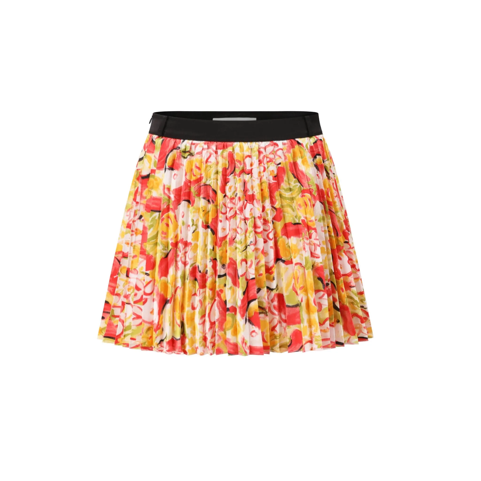 Dopamine Contrast Pleated Skirt