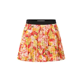 Dopamine Contrast Pleated Skirt