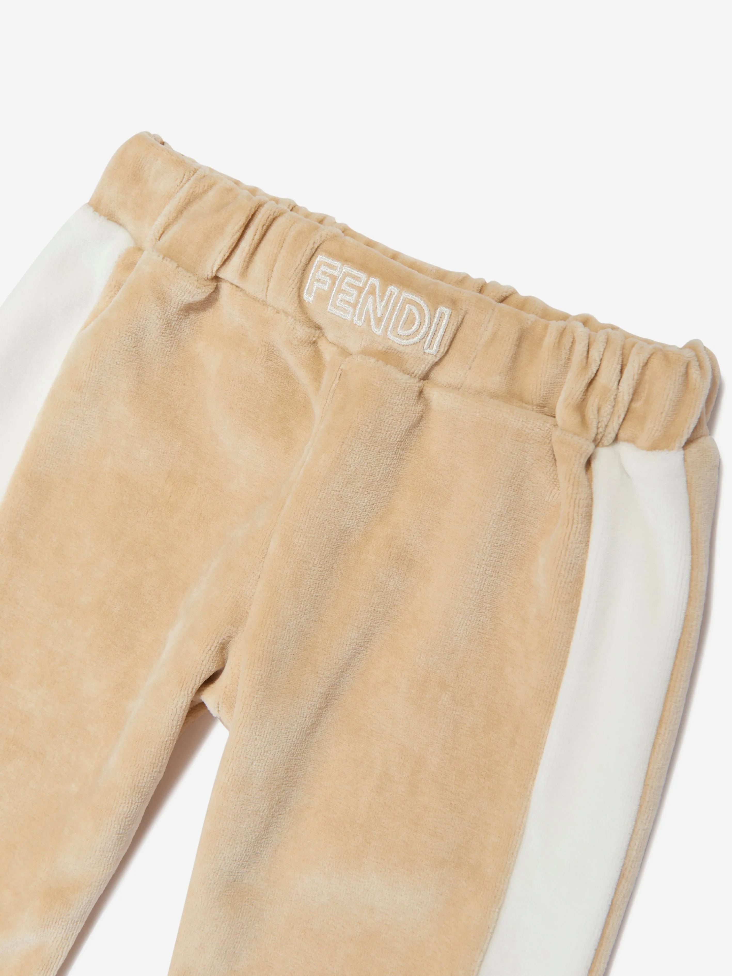 Fendi Baby Chenille Joggers in Beige