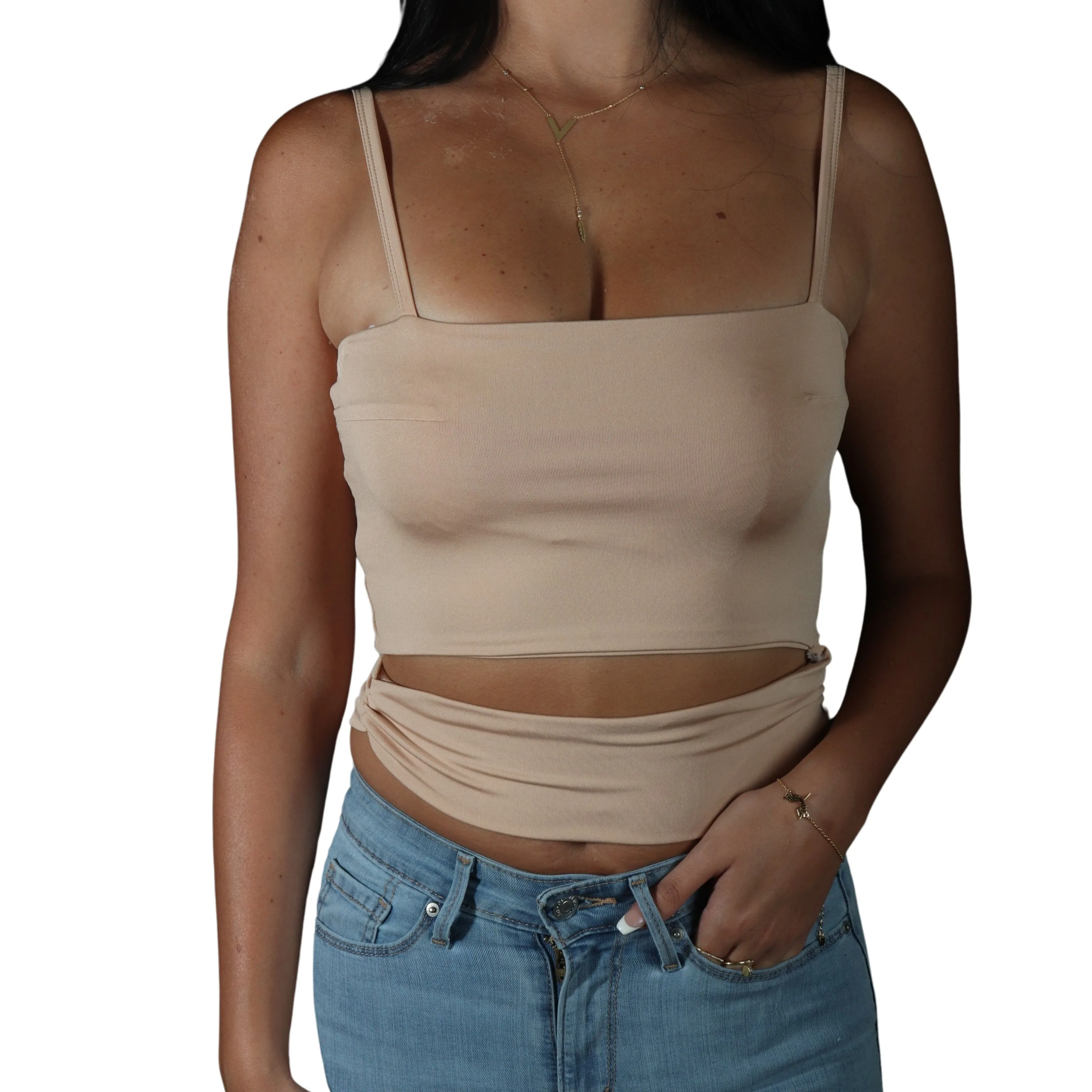 Front Cutout Cropped Top