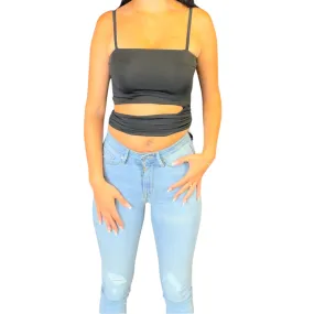 Front Cutout Cropped Top