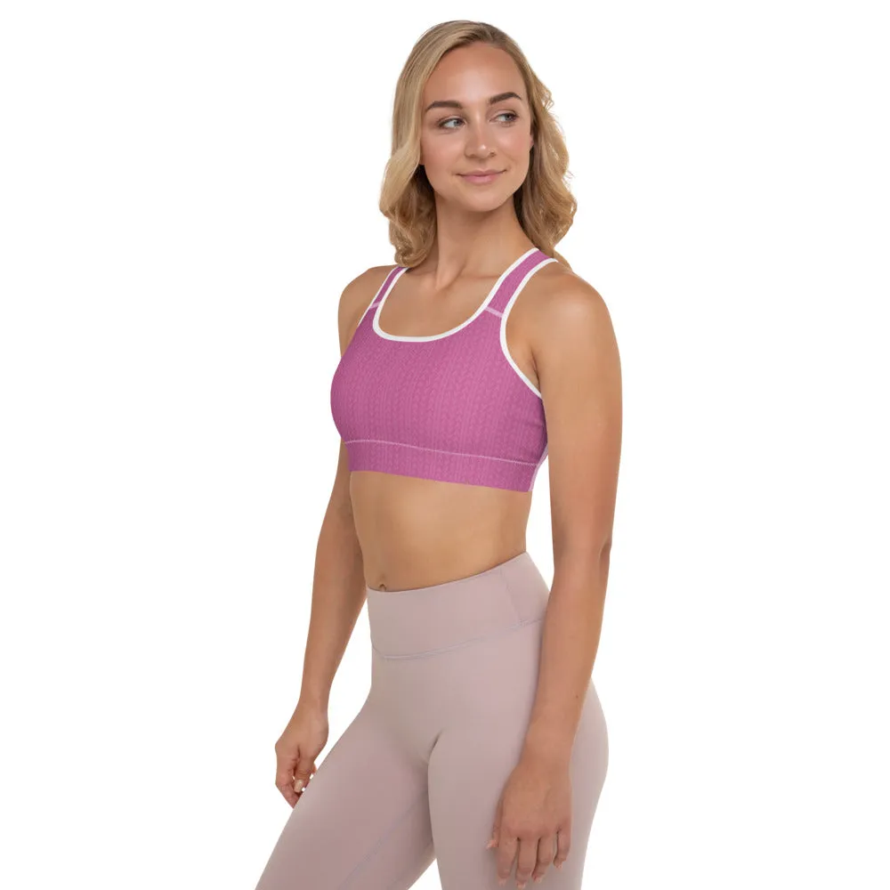 Fuchsia Bloom Padded Sports Bra