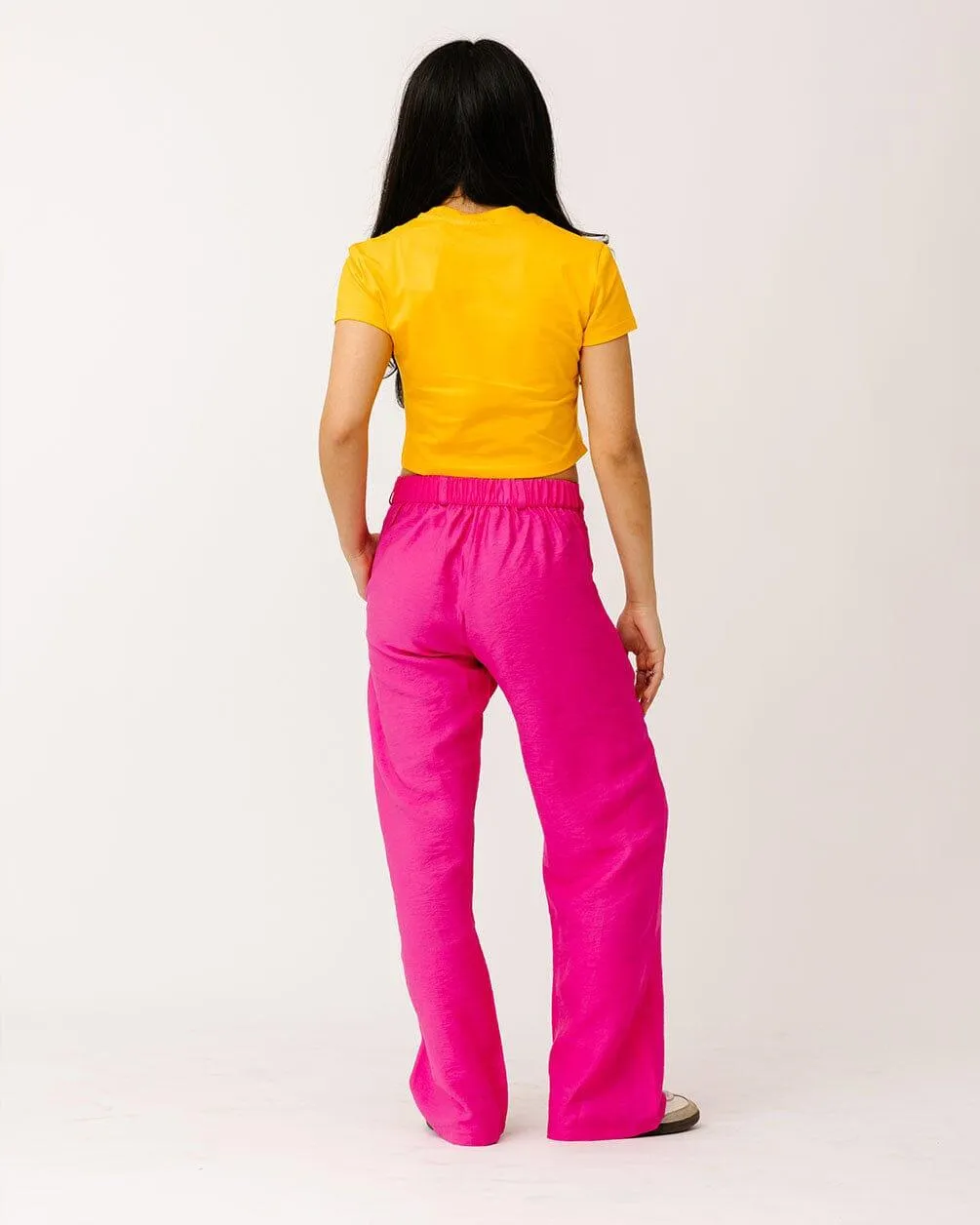 Fuchsia Linen Pants