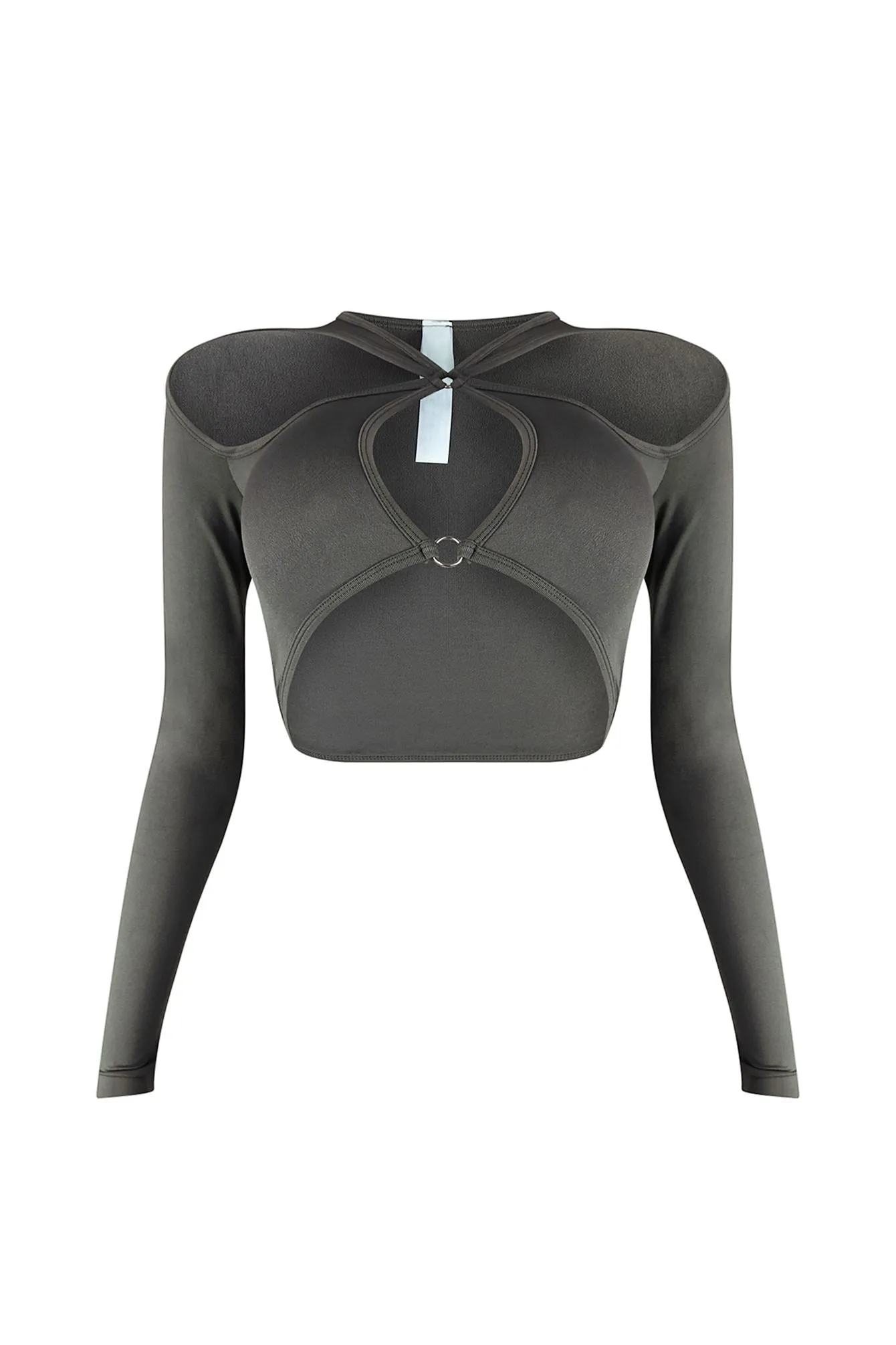 Fun And Games Long Sleeve Cut Out Top