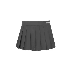 Gray Pleated Skirt