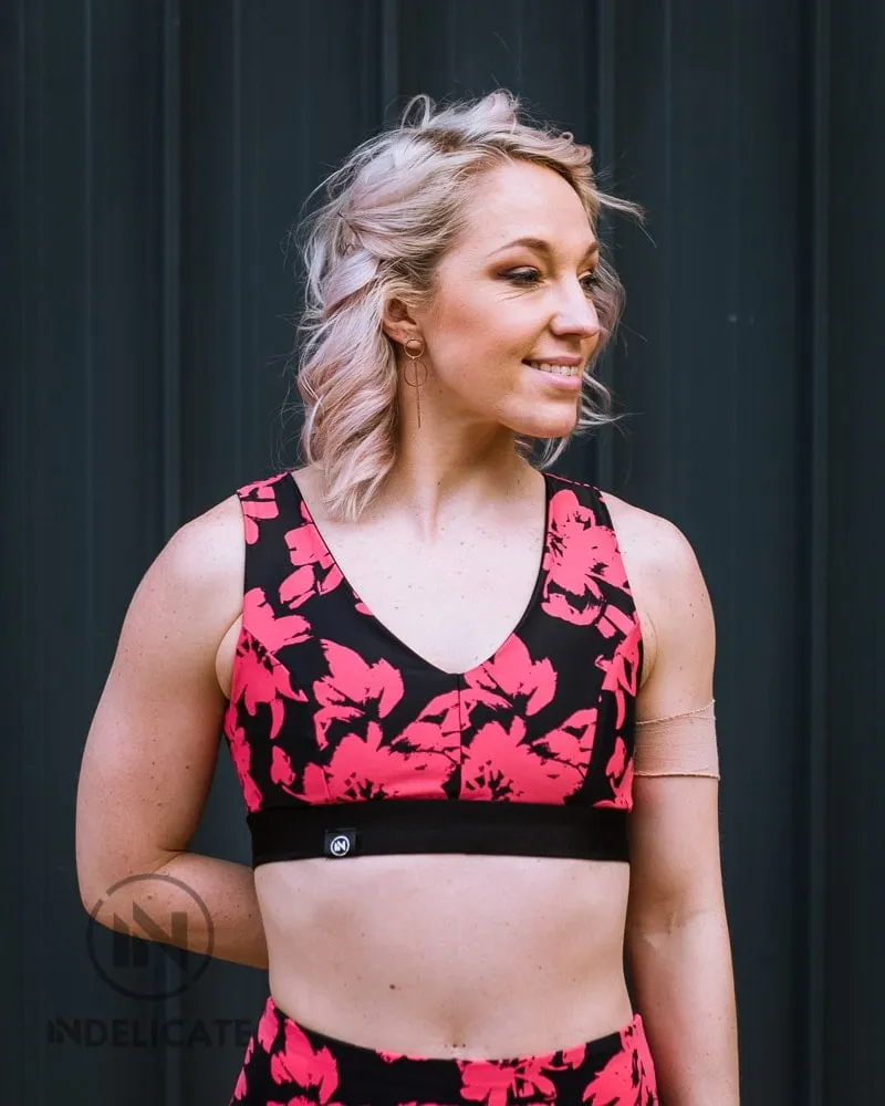 InDelicate - Red Blossom Sports Bra