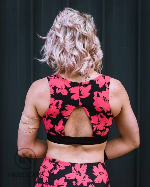 InDelicate - Red Blossom Sports Bra