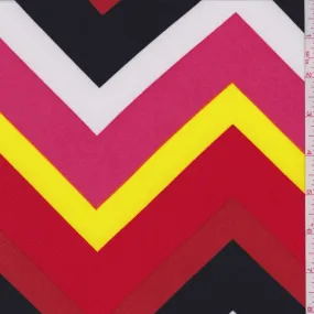 ITY Red Multi Chevron Jersey Knit Fabric