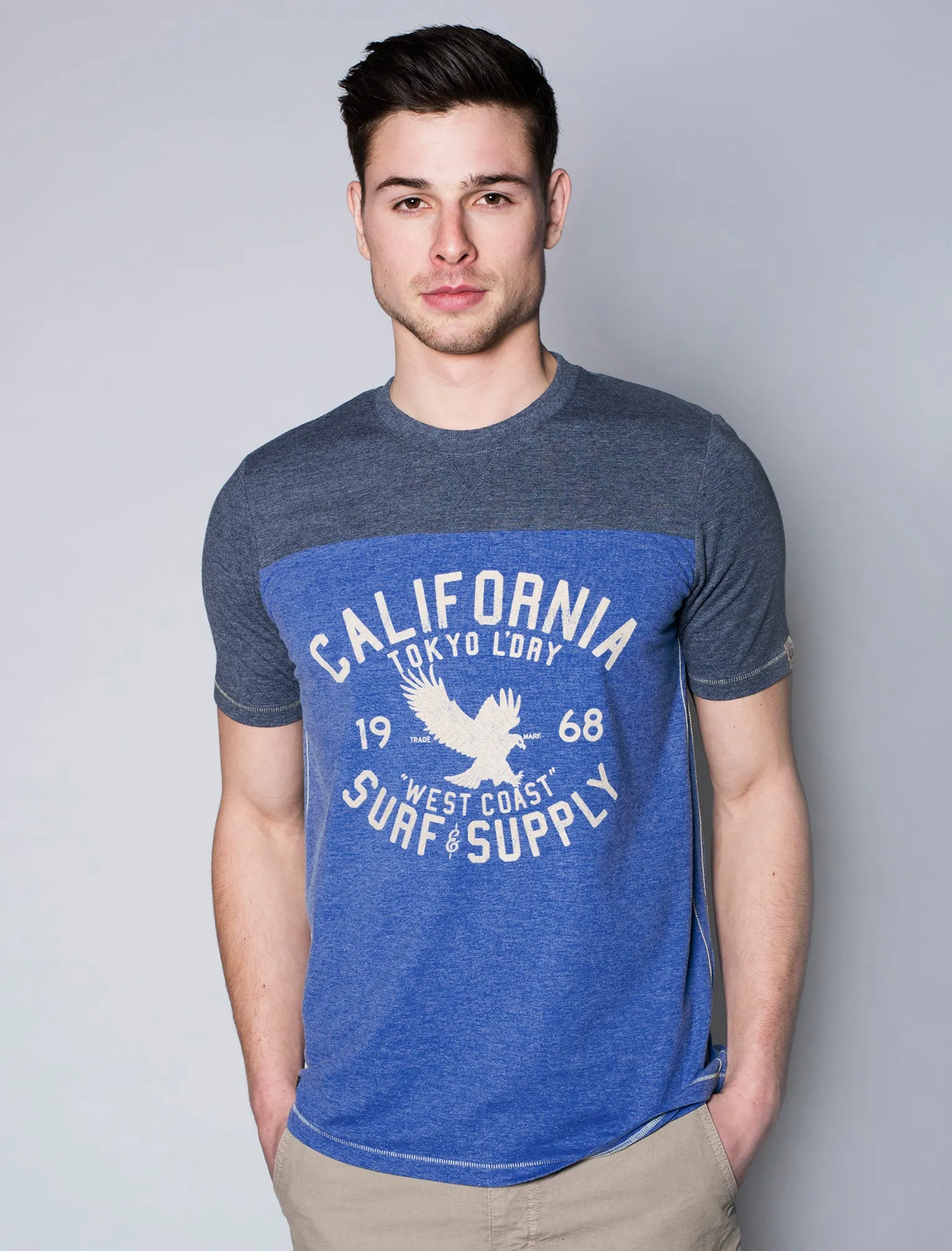 Jefferson Lake T-shirt in Mood Indigo Marl - Tokyo Laundry