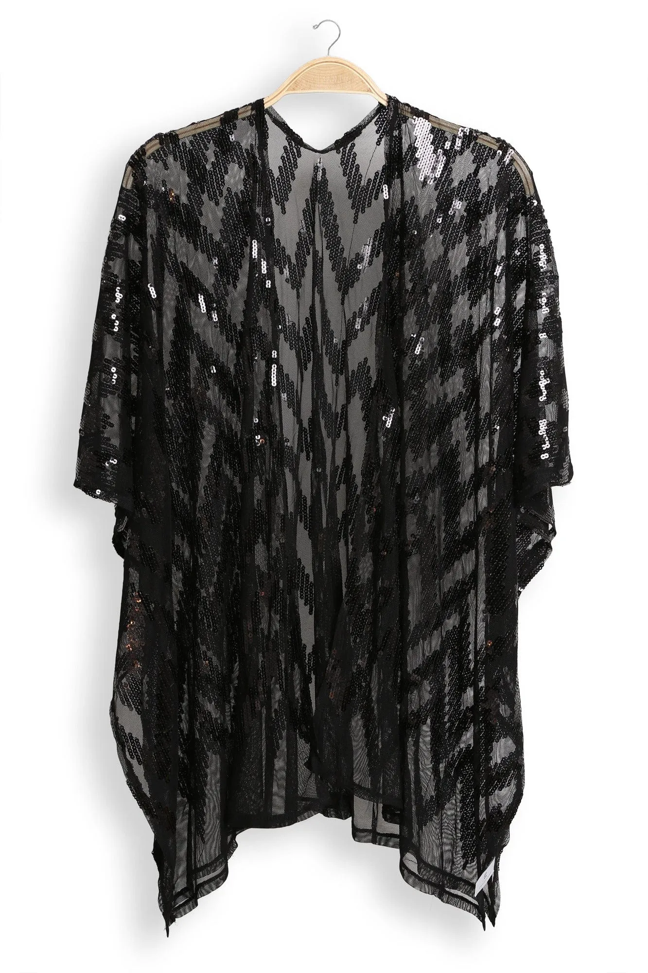 JP3524 Valentina Zig Zag Sequin Pattern Kimono