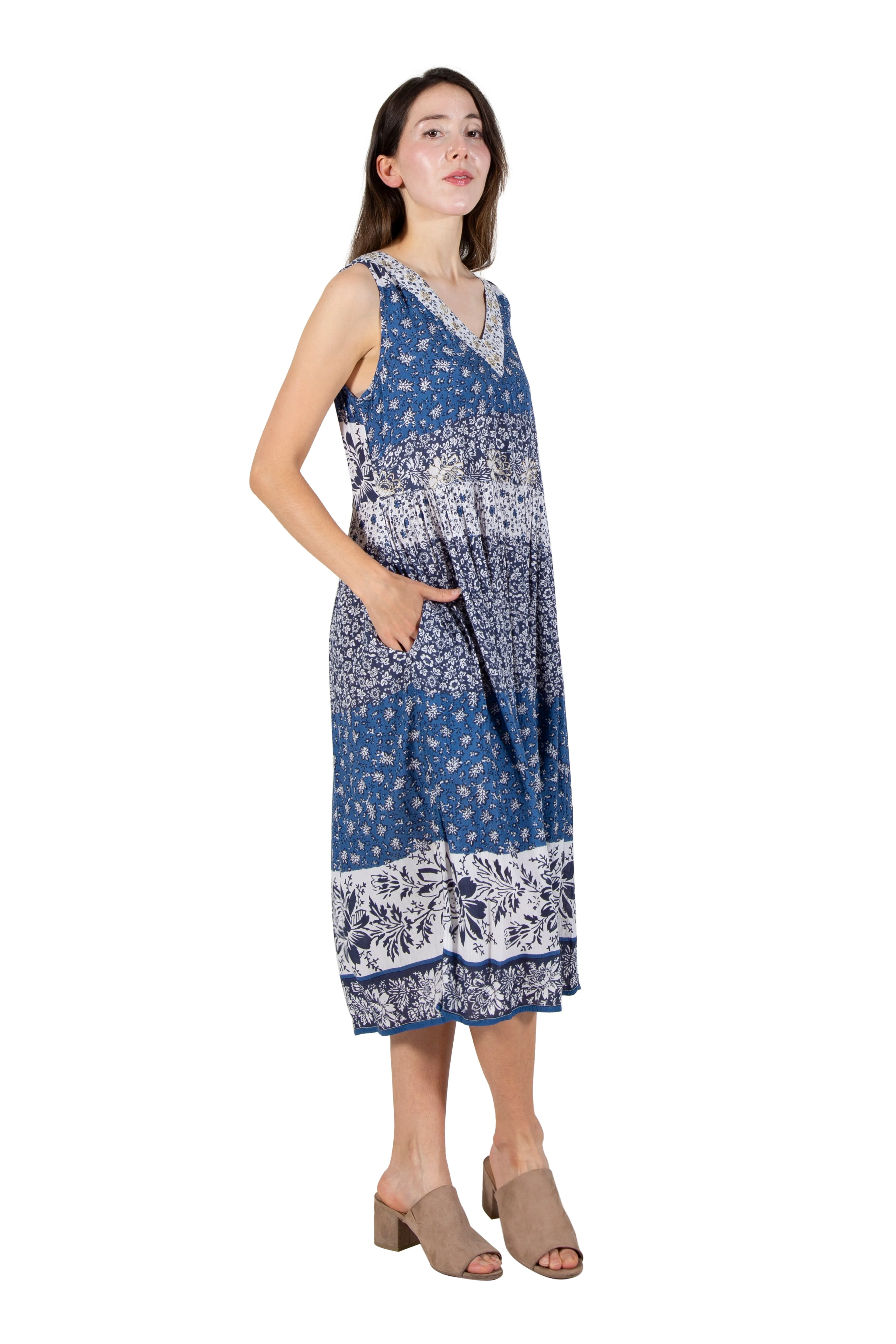 La Cera Tiered Print Sundress