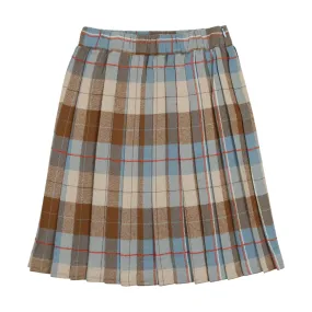 Light Blue Plaid Skirt