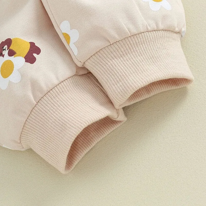 Long Sleeve Floral Bears Baby Set