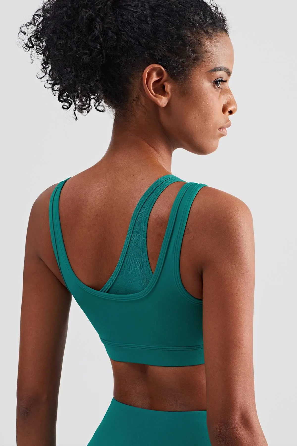 Mesh Insert Sports Bra Light Support